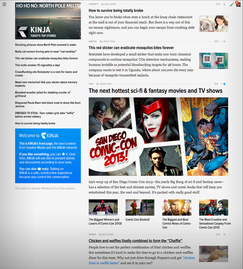 Illustration for article titled A new front page for Kinja